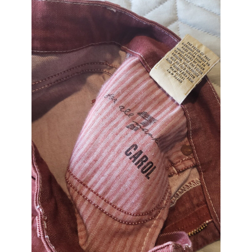 7 For All Mankind Carol Emilio Pucci Jeans Red Size 28 - Picture 15 of 16